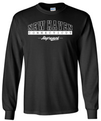 New Haven Connecticut State T-Shirt Long Sleeve Graphic Tees Unisex Apparel Text