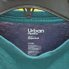 Urban Pipeline SuperSoft Men’s Blue Green Gray Colorblock Long Sleeve Tee Size L
