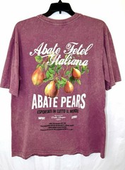 Primark Men’s Large Relaxed Fit Heather Burgandy “Pears” T-shirt