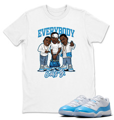 Everybody Eats B Unisex Shirt White to Match 11 Low University Blue, Best Gift
