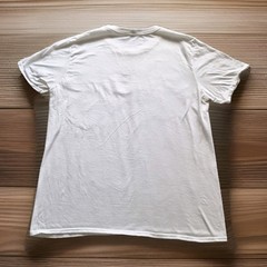 Gildan T-Shirt Mens Medium White Cotton Ring Spun Soft Edinburgh Castle Scotland