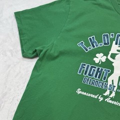 American Eagle TKO Malley’s Fight Night Boston Tee Green M Y2K VTG