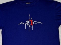 Africa Embroidered Souvenir Blue T-shirt Size L Airborne Kenya