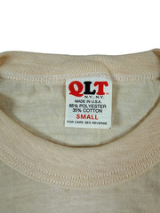 VINTAGE 1970’s 80’s T Shirt TEE Mens Small Beige Brand – QLT N.Y. N.Y. NOS NEW!