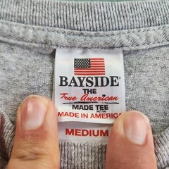 United States Navy U.S. Navy Gray Short Sleeve Tee Bayside Sz Medium Made in USA