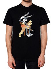 Bugs Bunny Spanking Lola Funny Cartoon Unisex T-shirt S-5XL