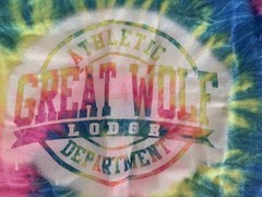 Great Wolf Lodge Rainbow Tie Dye Tshirt Men’s Small Colortone 100% Cotton Tiedye