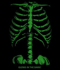 Skeleton Rib Cage Glow In Dark Costume T-Shirt
