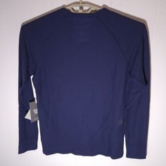 NWT Mack Weldon Thermal Shirt Men S WARMKNIT Waffle Long Sleeve Wool Blend Blue