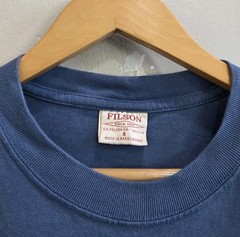 C.C. Filson Graphic Tee Shirt Blue Knit Hiking Mountain Fishing Men’s Size Small