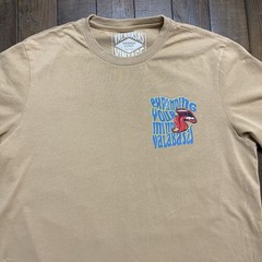 Valabasas Expand Your Mind T Shirt Mens M Tan Graphic Back Print 100% Cotton