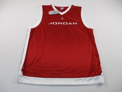 Vintage Air Jordan Shirt Mens XL Red Athletic Tank Top Y2K Baggy Satin Silky