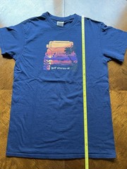 Gulf Shores Jeep Sunset Travel Souvenir Adult Size Small T-shirt ~ Navy Blue