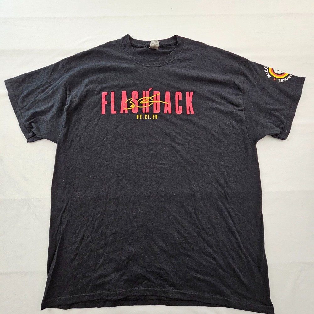 Dwyane Wade Miami Heat 2-21-20 Flashback Black Short Sleeve T-Shirt Men’s XL