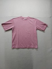 Uniqlo Men T Shirt M Dusty Pink Oversized Short Sleeve Crew Neck Knit Regular