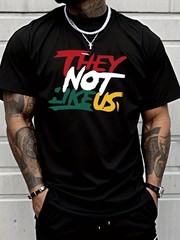 Men’S Clothing Featuring a Vibrant ‘They Not Like Us’ Letter Print Design, Perfe