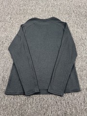 KUHL Sweatshirt Men Large Konflikt Henley Gray Waffle Knit Long Sleeve Thermal