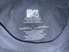 MTV Music Television Graphic T-Shirt Black Retro 80s Style Logo Tee Size Large