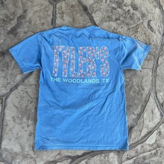 ComfortWash Paradise Tropical Trees Woodlands T Shirt Blue Medium Men’s