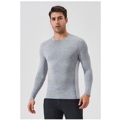 Men’s Autumn Fitness Long Sleeve Clothes Outdoor High Stretch Form Fitting Top