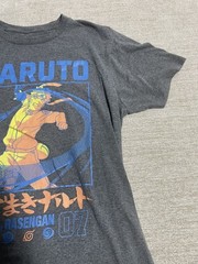 Naruto Shirt Adults Medium Gray T-shirt 2002 Shippuden Collection Rasengan 07