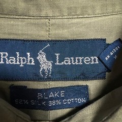 Ralph Lauren BLAKE Silk Cotton XL Shirt Brown Used For 14Y+ Japan
