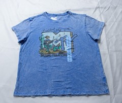 MTV Unisex Adult’s Cowboy Short Sleeve Graphic T-Shirt EH6 Blue Large NWT