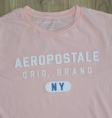 Aeropostale Appliqué Logo T-Shirt Mens Sz Medium, Pink, Soft Feel, Lightweight
