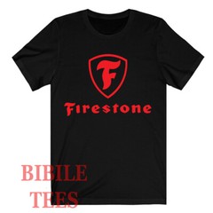FIRESTONE TIRES Men’s Black T-Shirt Size S to 5XL