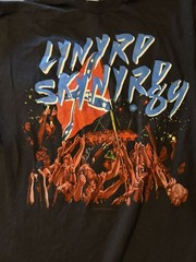 Vintage Lynyrd Skynyrd Rebel ‘89 1989-1990 Music Rock Tour Tee Large Fit Flag
