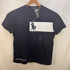 Polo Ralph Lauren Men’s Navy Huge Polo Logo Cotton Short Sleeve T-Shirt M NWT