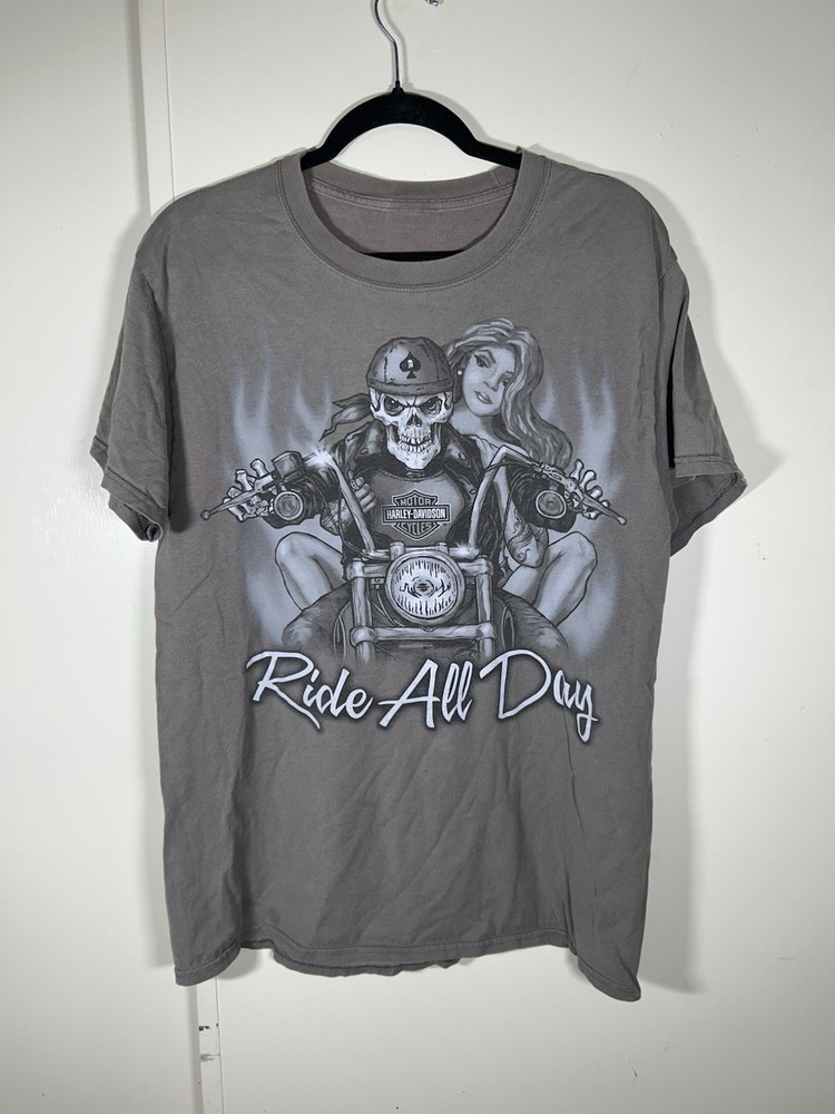 Harley-Davidson Shirt Mens (20x28in) Ride All Day Play All Night Vegas No Tag