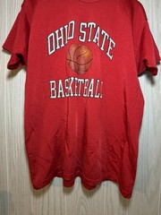 VTG 80s 90s Ohio State Basketball Champion Tee Shirt Size XL Thin Red