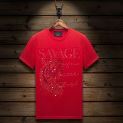 New Fashion Tiger Head Trend Rhinestones Summer Short Sleeve Luxury Men T-Shirt