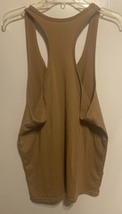 Yaker Bodybuilding Racerback Tank top Brown cotton poly blend size Medium NWOT