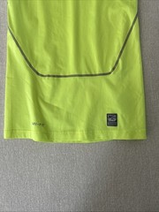 Nike Pro Combat Men’s Compression Training Short Sleeve T-Shirt Volt Yellow Sz M
