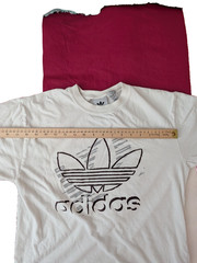 Adidas Originals Trefoil Logo T Shirt Mens Small Ivory White Graphic Tee