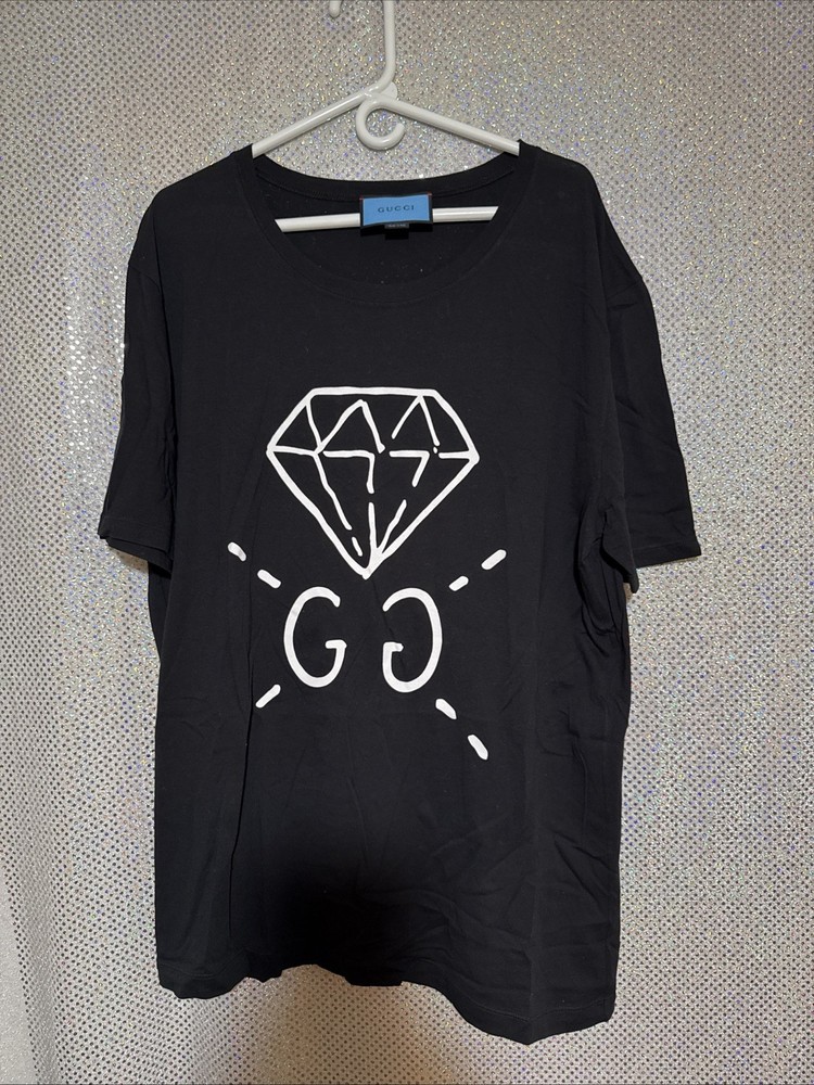 New Authentic Gucci Signature Logo Black T-Shirt Size XXL