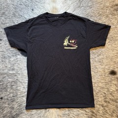 Y2K Independent Truck Co Time To Grind Skate Tee Black Graphic Shirt Sz M 🛹🔥