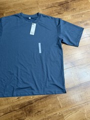 GU by Uniqlo Cotton Crewneck T Shirt Mens Blue Short Sleeve Solid Sz XL