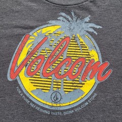 Vintage Y2K Volcom Stone Graphic T Shirt Mens M Gray Surf Skate Palm Tree Tee