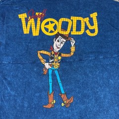 Disney Spirit Jersey Unisex Medium Blue Toy Story Woody Mineral Wash Long Sleeve