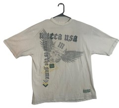 Vintage White Mecca USA True To The Game Felt T-Shirt Size L