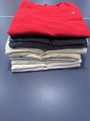 PRE-OWNED LOT OF 12 DESIGNER DIESEL ARMANI LACOSTE FCUK POLO – ALL HAVE DAMAGE
