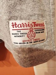 HARRIS TWEED MEN’S Gray T-SHIRT w/ Pocket (Japan Size: M / US Size: S) EXCELLENT