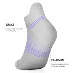 6 Pairs Ankle Compression Socks For Women Running With Heel Tab Cushioned