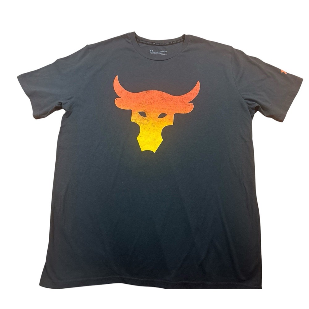 Under Armour Shirt Mens XL Project Rock Brahma Bull Ombre Loose Fit