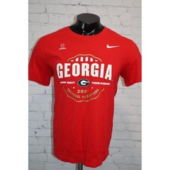 Nike Georgia Bulldogs T-Shirt Mens Large Red 2021 National Champions UGA Dawgs