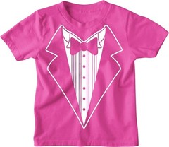 Kids Funny Tuxedo Tee T-Shirt Boys & Girls Formal Tux Tee Youth