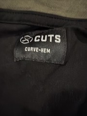 NWOT Cuts AO Men’s XL Long Sleeve Crew Curve-Hem Black Tee- $64 Retail!